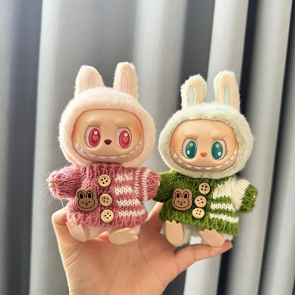 Mini Doll Clothes for Kpop EXO Labubu V1/V2 – Sweater & Bag Set