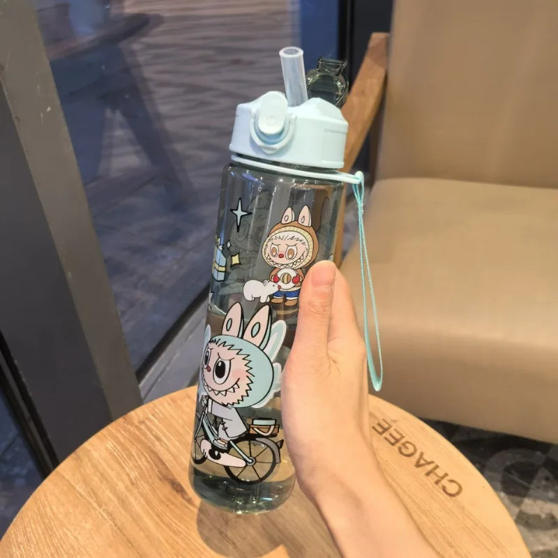 800ML Cartoon Labubu Water Bottle | Cute & Portable | Leak-Proof