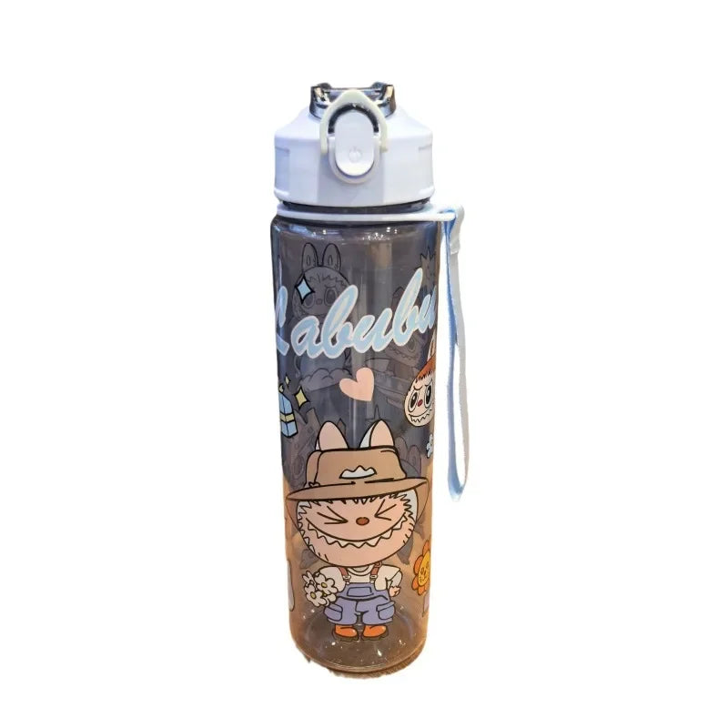 800ML Cartoon Labubu Water Bottle | Cute & Portable | Leak-Proof