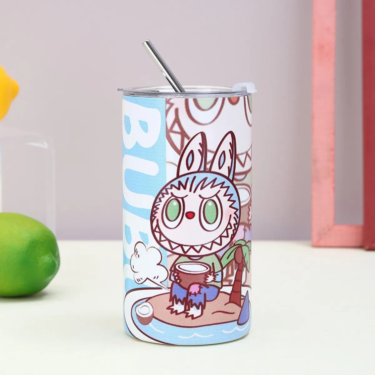 NEW Labubu 600ML Insulated Cup – Cartoon Anime 3D Pattern