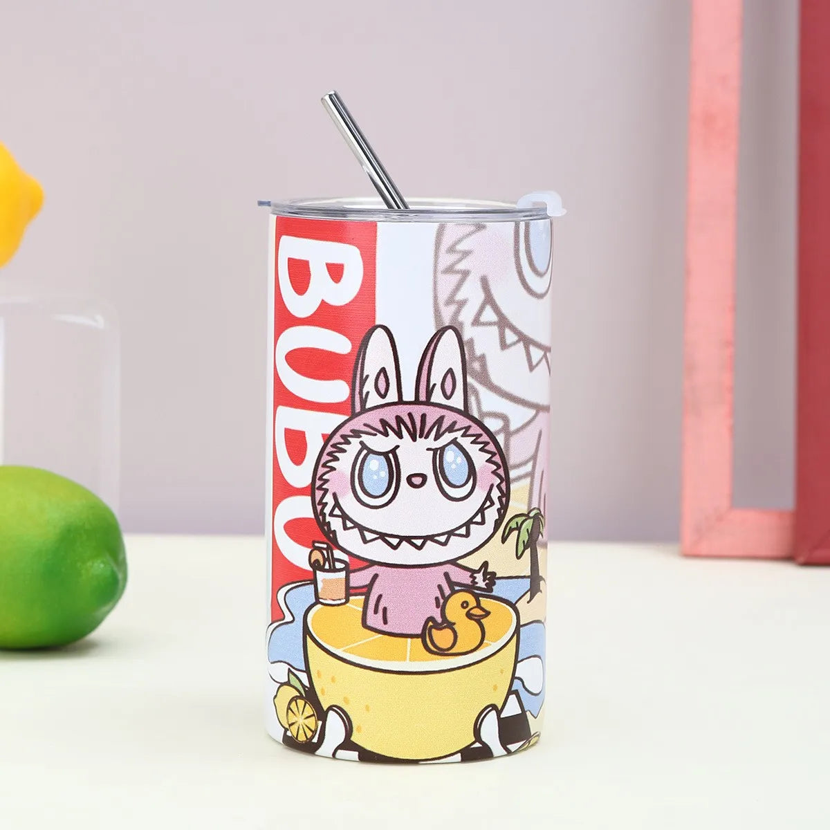 NEW Labubu 600ML Insulated Cup – Cartoon Anime 3D Pattern