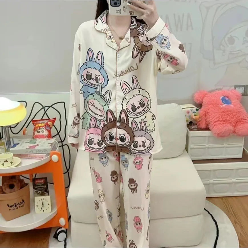 Cartoon Labubu Pajama Set – Women