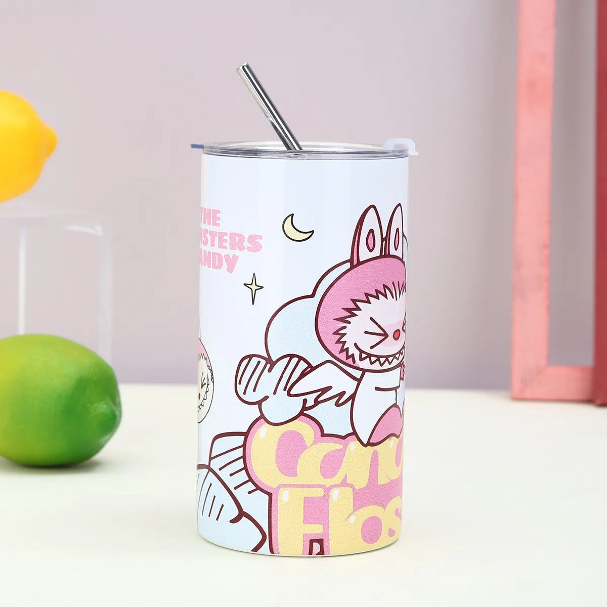 NEW Labubu 600ML Insulated Cup – Cartoon Anime 3D Pattern