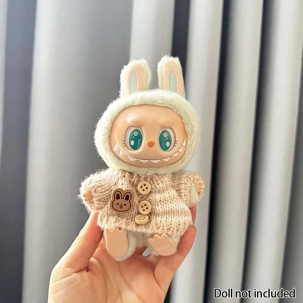 Mini Doll Clothes for Kpop EXO Labubu V1/V2 – Sweater & Bag Set