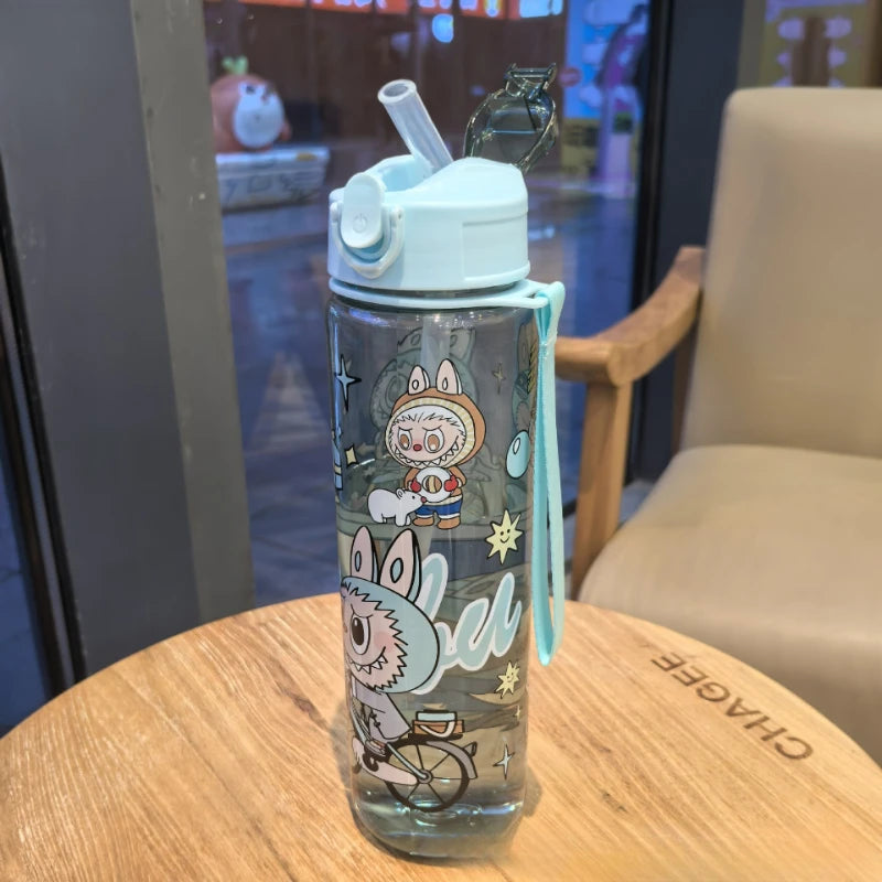 800ML Cartoon Labubu Water Bottle | Cute & Portable | Leak-Proof