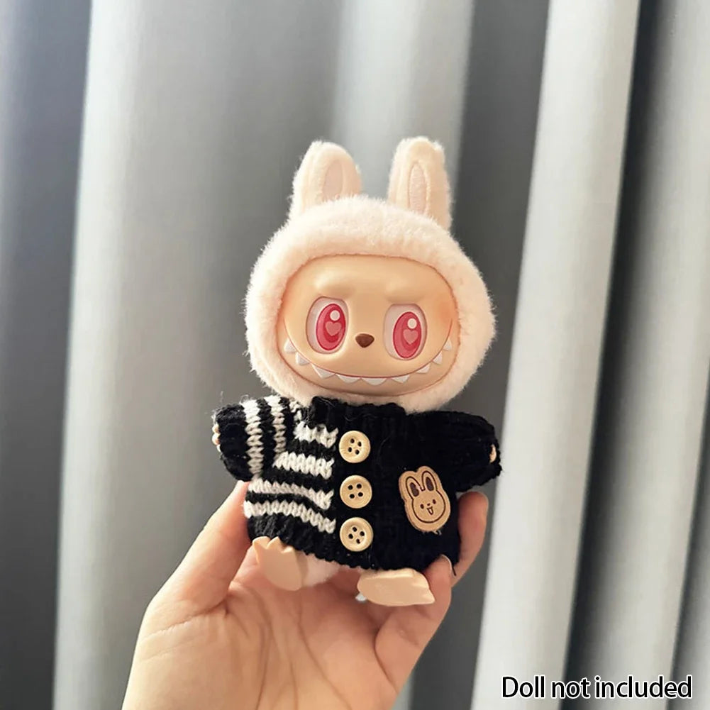 Mini Doll Clothes for Kpop EXO Labubu V1/V2 – Sweater & Bag Set