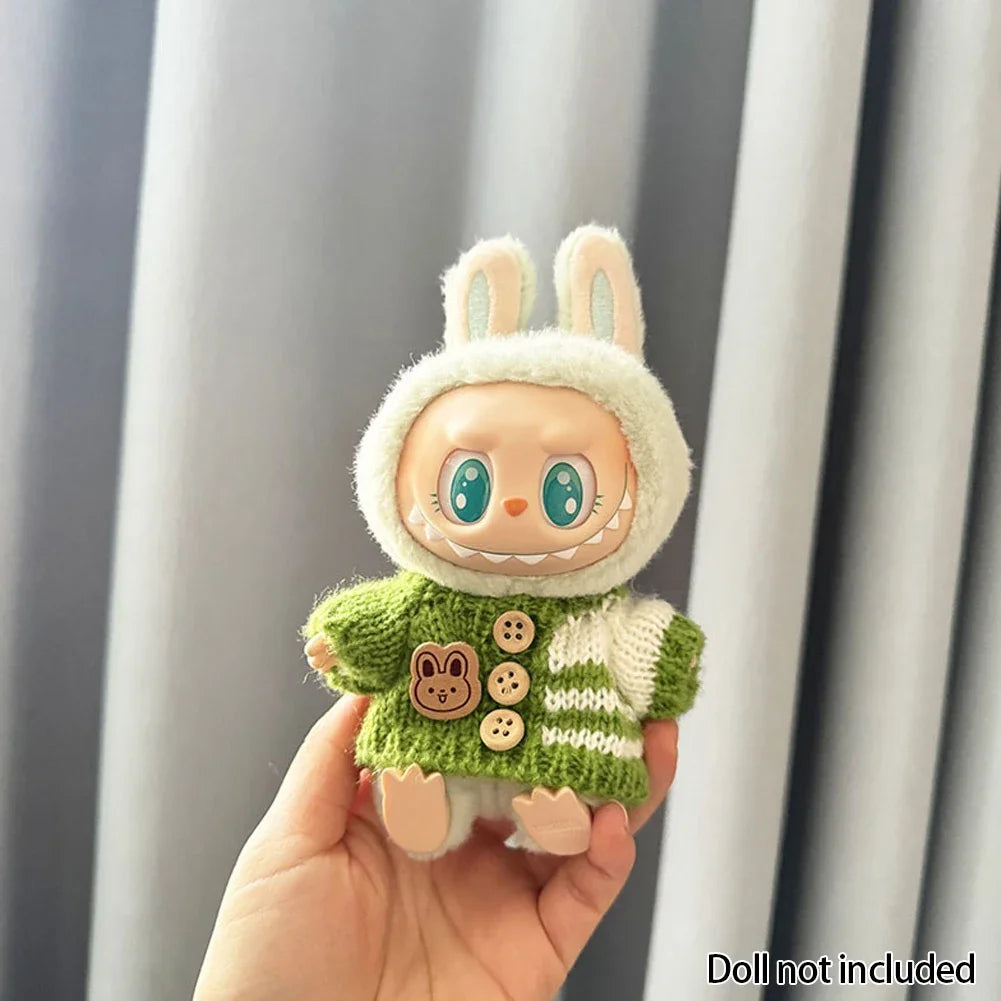 Mini Doll Clothes for Kpop EXO Labubu V1/V2 – Sweater & Bag Set