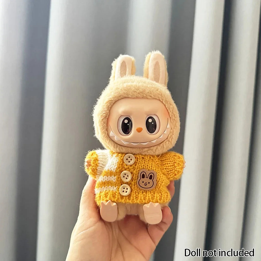 Mini Doll Clothes for Kpop EXO Labubu V1/V2 – Sweater & Bag Set