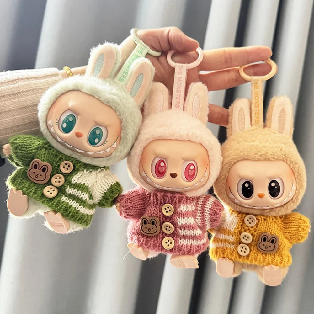 Mini Doll Clothes for Kpop EXO Labubu V1/V2 – Sweater & Bag Set