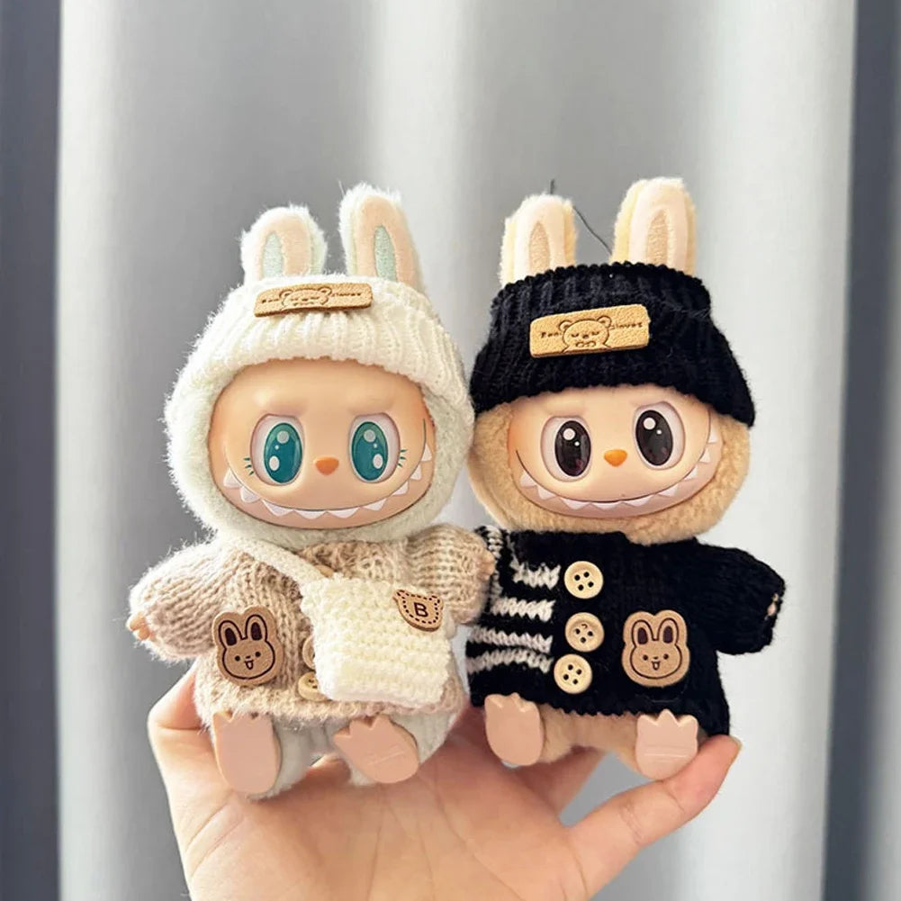 Mini Doll Clothes for Kpop EXO Labubu V1/V2 – Sweater & Bag Set