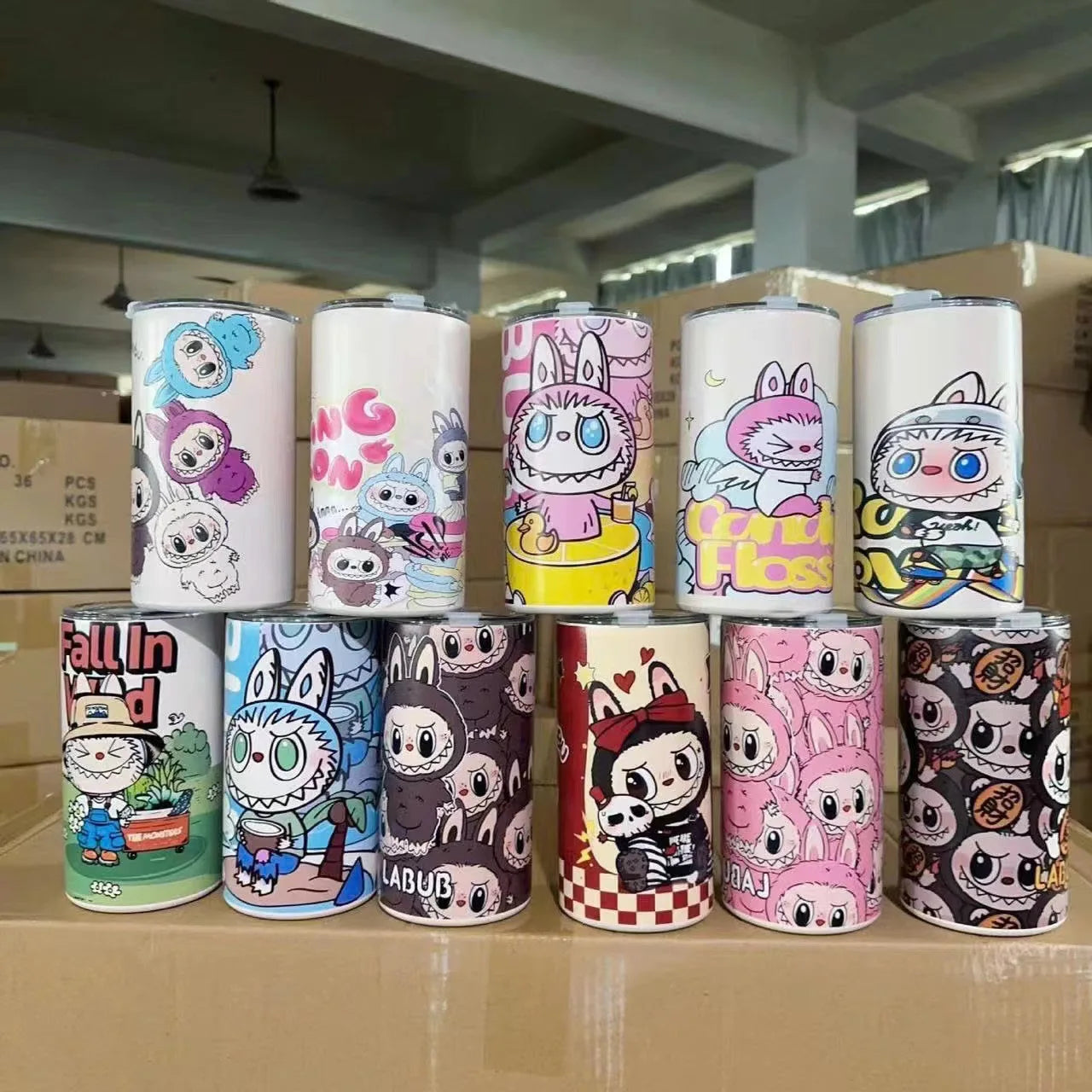 NEW Labubu 600ML Insulated Cup – Cartoon Anime 3D Pattern