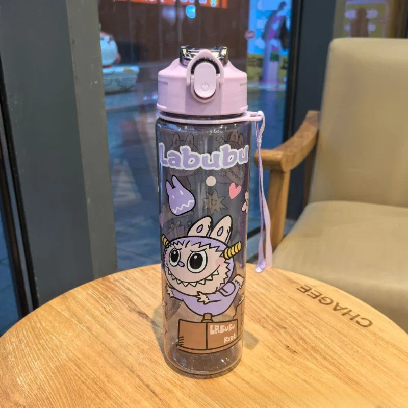 800ML Cartoon Labubu Water Bottle | Cute & Portable | Leak-Proof