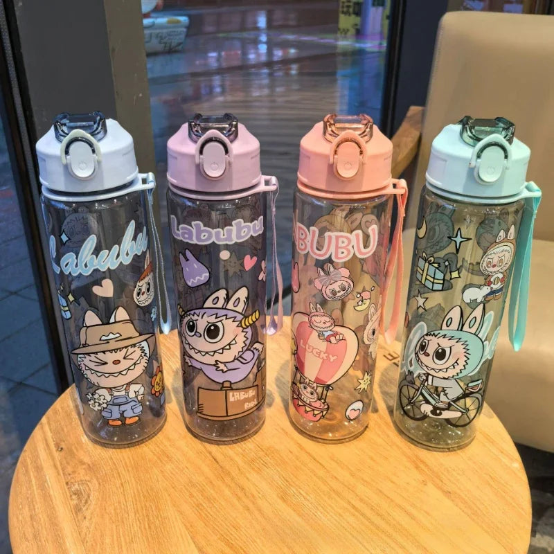 800ML Cartoon Labubu Water Bottle | Cute & Portable | Leak-Proof