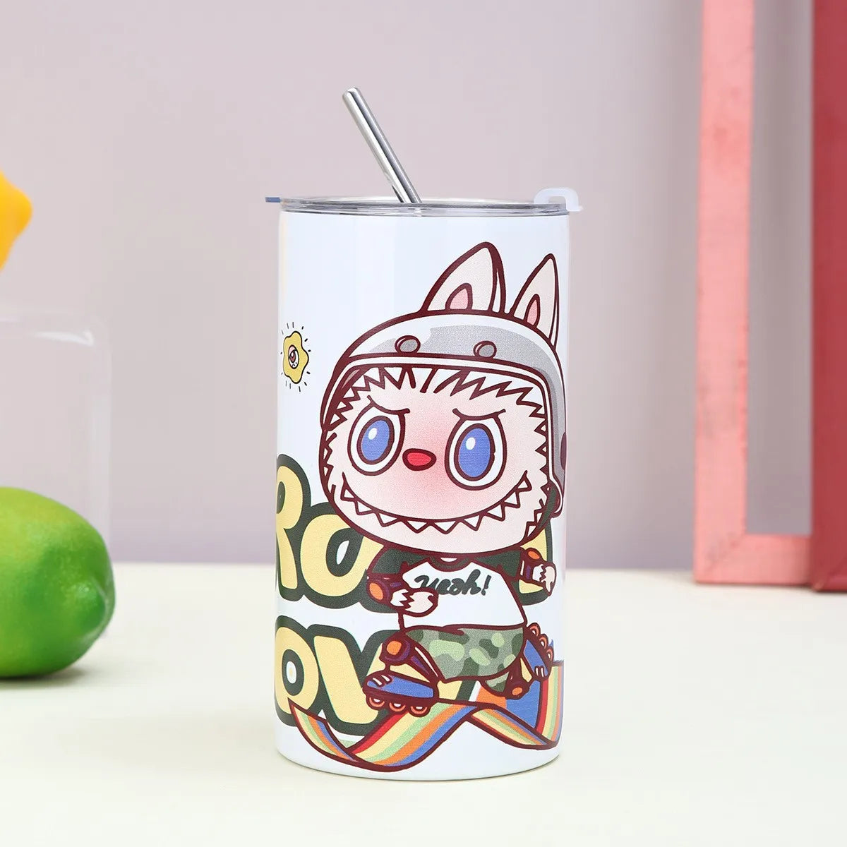 NEW Labubu 600ML Insulated Cup – Cartoon Anime 3D Pattern