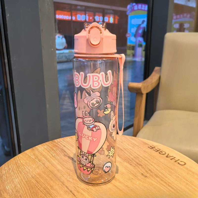 800ML Cartoon Labubu Water Bottle | Cute & Portable | Leak-Proof