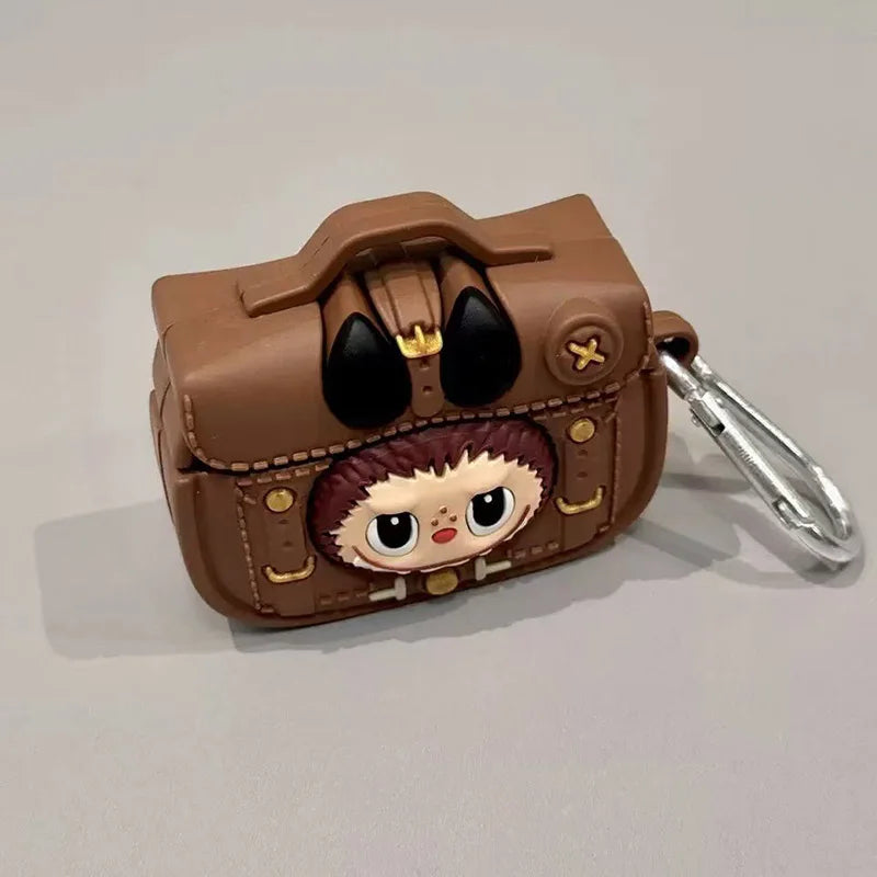 3D Cartoon Labubu Backpack Earphone Case