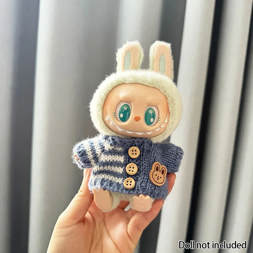 Mini Doll Clothes for Kpop EXO Labubu V1/V2 – Sweater & Bag Set