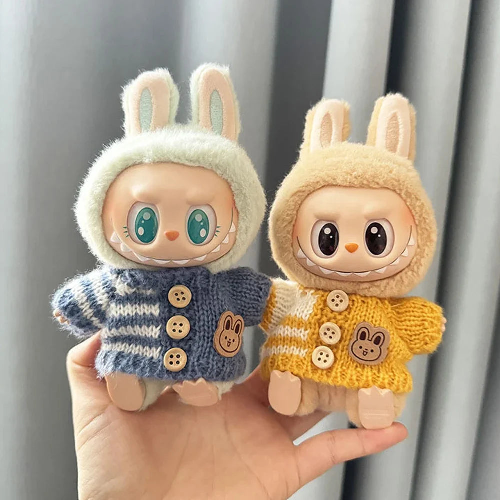 Mini Doll Clothes for Kpop EXO Labubu V1/V2 – Sweater & Bag Set