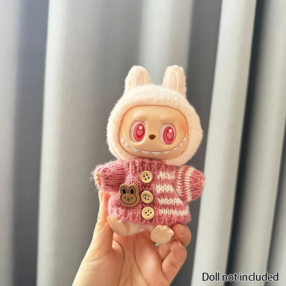 Mini Doll Clothes for Kpop EXO Labubu V1/V2 – Sweater & Bag Set