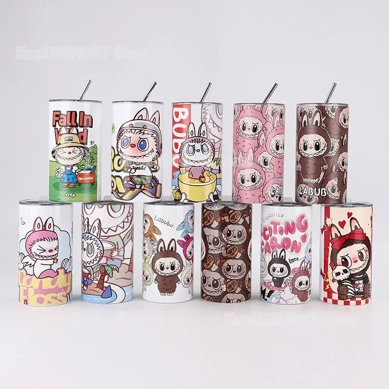 NEW Labubu 600ML Insulated Cup – Cartoon Anime 3D Pattern