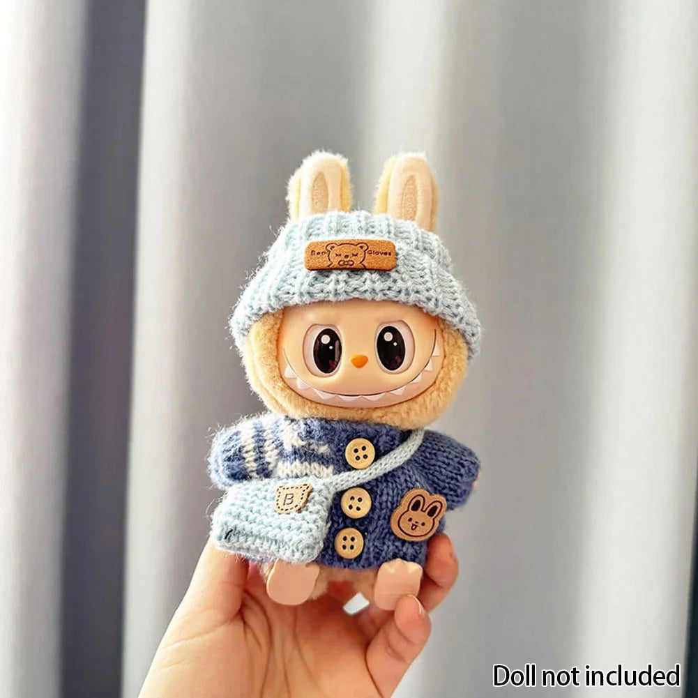 Mini Doll Clothes for Kpop EXO Labubu V1/V2 – Sweater & Bag Set