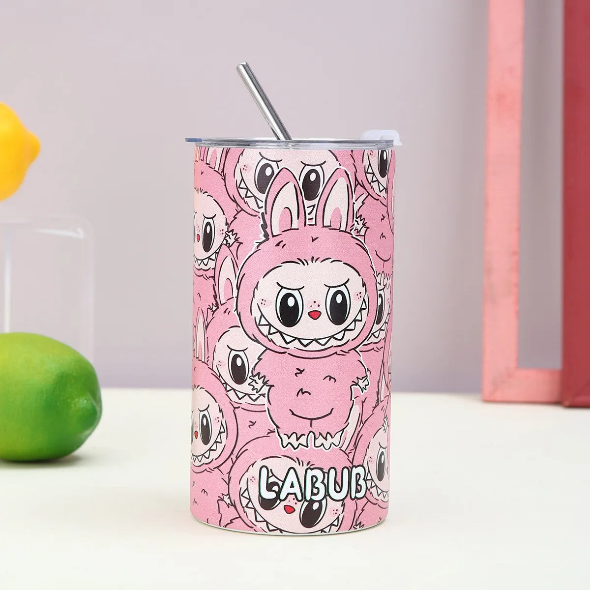 NEW Labubu 600ML Insulated Cup – Cartoon Anime 3D Pattern