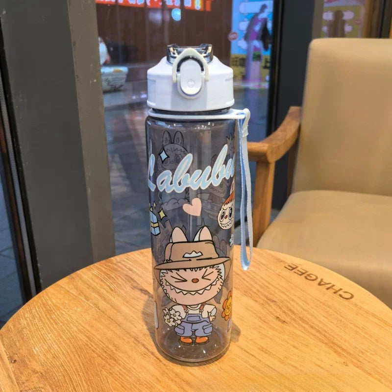 800ML Cartoon Labubu Water Bottle | Cute & Portable | Leak-Proof