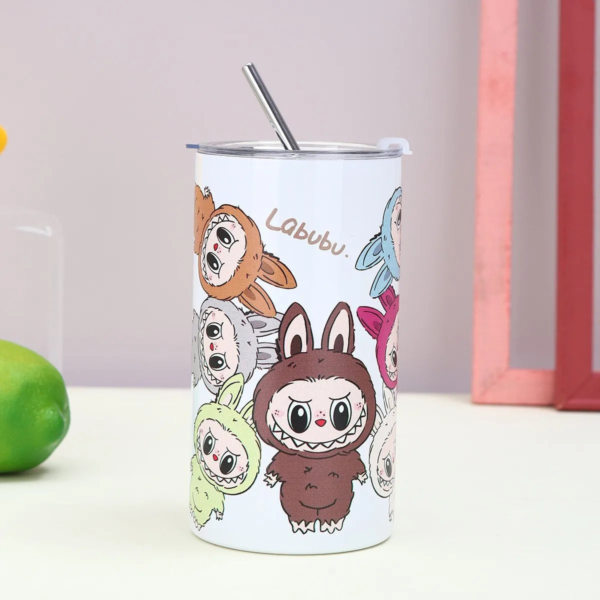 NEW Labubu 600ML Insulated Cup – Cartoon Anime 3D Pattern