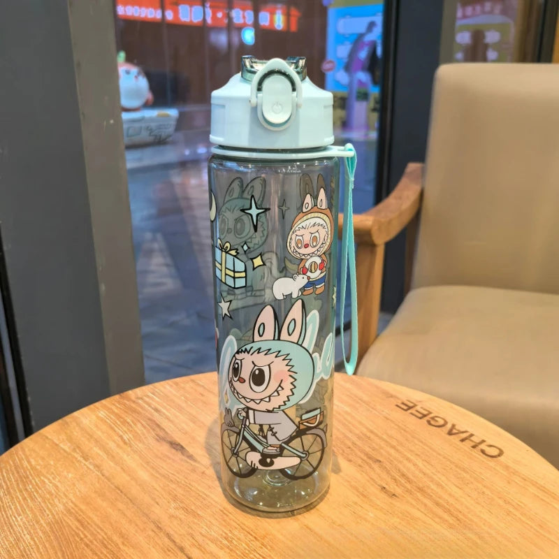 800ML Cartoon Labubu Water Bottle | Cute & Portable | Leak-Proof